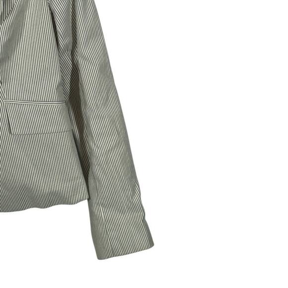 The Limited Heather Grey Pinstripe Blazer | Single Button | Size Medium - Picture 6 of 16